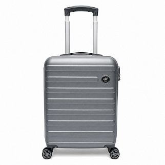 Linder Exclusiv Walizka podróżna kabinowa LEKKA 2,5 kg bagaż podręczny 40x20x55 cm Szary