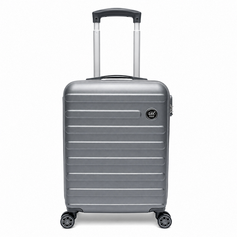 Linder Exclusiv Walizka podróżna kabinowa LEKKA 2,5 kg bagaż podręczny 40x20x55 cm Szary
