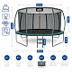 Aga SPORT EXCLUSIVE Trampolina 366 cm Ciemnozielona + siatka ochronna + drabinka