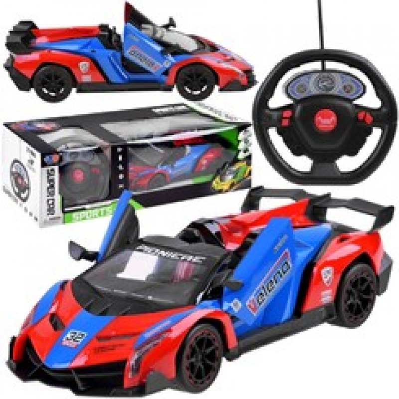Autko sportowe z otwierane drzwi + pilot RC0583 uniwersalny