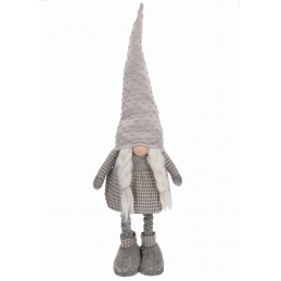 Skrzat świąteczny KRASNAL gnom DUŻY SZARY prezent - 90 cm