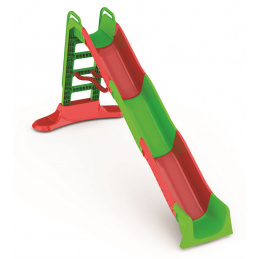 Doloni Skluzavka s madlem + přípojkou na vodu 400 cm Červeno-zelená