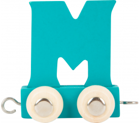 Dřevěný vláček barevná abeceda písmeno M