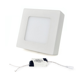 Kwadratowy panel LED BRGD0125 - 120x120x20mm - 6W - 230V - 390Lm - biały zimny