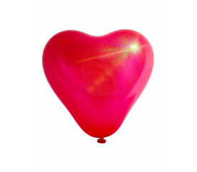 Aga4Kids Balon lateksowy Serce z diodą LED czerwony 25 cm