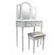 Aga Dressing table with 3 mirrors + stool