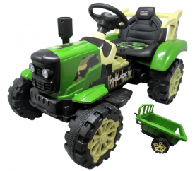 R-Sport Traktor elektryczny z hakiem holowniczym C2 Zielony