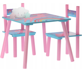 Aga Stolik dziecięcy + krzesełko Jednorożec