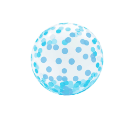 Aga4Kids Balon przezroczysty 45 cm Niebieskie kropki
