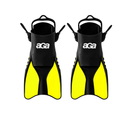 Płetwy dla dzieci do snurkowania snorkelingu pływania KIDS r. 32-37 czarne/żółte