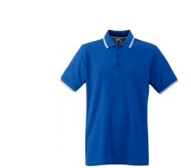 Fruit Of The Loom T-shirt TIPPED POLO Royal Blue White