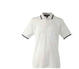 Fruit Of The Loom T-shirt TIPPED POLO White Deep Navy