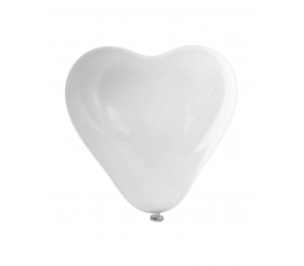Aga4Kids Balon lateksowy Serce Biały 25 cm