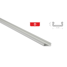 Profil aluminiowy do taśm LED D mini powierzchnia 1m