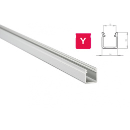 Profil aluminiowy do taśm LED Y powierzchnia 1m ELOXED