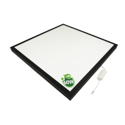 Panel LED natynkowy czarny - 60x60 - 60W - biały neutralny