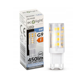 LED żarówka - G9 - 5W - zimna biel