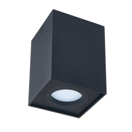 Reflektor sufitowy OS201-CP uchylny - kwadratowy - czarny mat + trzonek GU10
