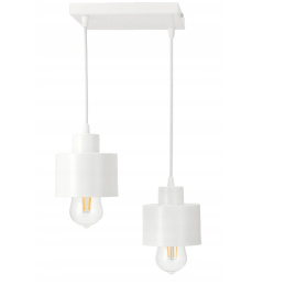 Lampa sufitowa LED - 2xE27 - KUBEK WHITE