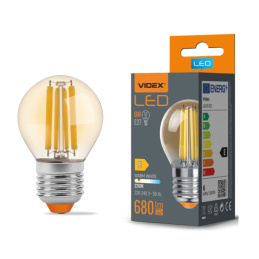 LED żarówka filament AMBER - E27 - 6W - G45 - ciepła biel