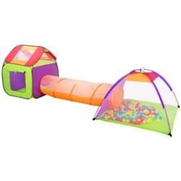 Namiot dla dzieci DOMEK + tunel + 200szt piłek Malatec 2881