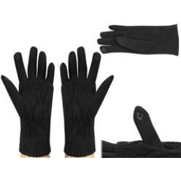 Zimní rukavice na dotykové displeje 2v1 černé ISO 6413