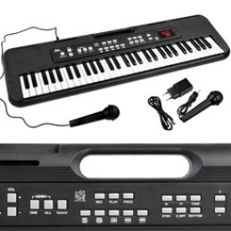 Keyboard + mikrofon USB Organy 61 klawiszy IN0144 uniwersalny