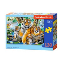 Puzzle 120 el. Tigers by the Stream uniwersalny