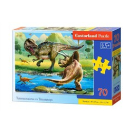 Puzzle 70 el. Tyrannosaurus vs Triceratops uniwersalny