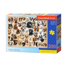Puzzle 200 el. Collage with Dogs uniwersalny