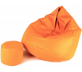 Aga Pokrowiec na sofę XXXL + podnóżek Jasny pomarańczowy
