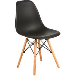 Aga Krzesło w stylu skandynawskim, nowoczesne czarne