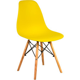 Aga Krzesło w stylu skandynawskim, nowoczesne żółte