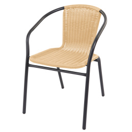 Linder Exclusiv Krzesło ogrodowe RATAN Ciemnoszary/Beżowy