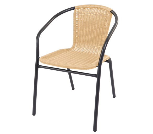 Linder Exclusiv Krzesło ogrodowe RATAN Ciemnoszary/Beżowy