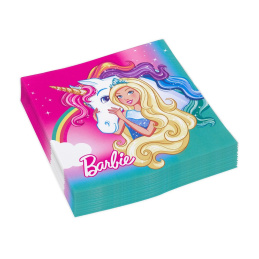 Barbie Serwetki papierowe Barbie 33x33cm 20 szt