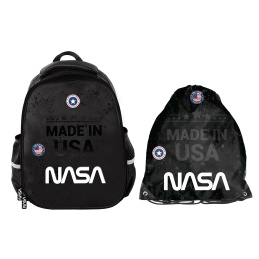 Paso Zestaw szkolny plecak dwukomorowy + worek NASA