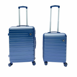 Zestaw walizek 2w1 Walizka podróżna + kabinowa LEKKIE Bagaż S M Niebieski