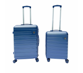 Zestaw walizek 2w1 Walizka podróżna + kabinowa LEKKIE Bagaż S M Niebieski