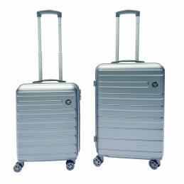 Zestaw walizek 2w1 Walizka podróżna + kabinowa LEKKIE Bagaż S M Szary