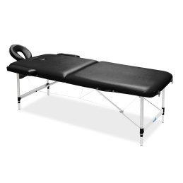 Stół składany do masażu aluminium Aga czarny