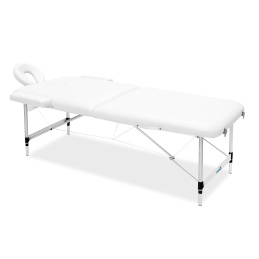 Stół składany do masażu aluminium Aga biały