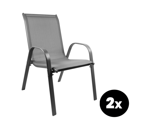 Aga 2x Krzesło ogrodowe MR4400GY-2 Szare