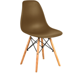 Aga Krzesło w stylu skandynawskim, nowoczesne brązowe