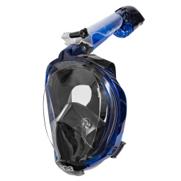 Maska do nurkowania pełnotwarzowa, z rurką Aga LGC - L/XL odcienie niebieskiego