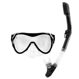 Maska do nurkowania okulary, z rurką Aga M8 + S6 czarny