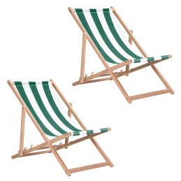2 x Leżak Leżaki plażowe drewniane ogrodowe z zabezpieczeniem