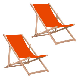 2 x Leżak Leżaki plażowe drewniane ogrodowe z zabezpieczeniem